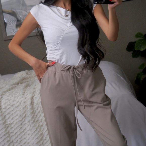 Theory Tops - Theory White Short Sleeve Asymmetrical Top Shirt